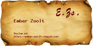 Ember Zsolt névjegykártya